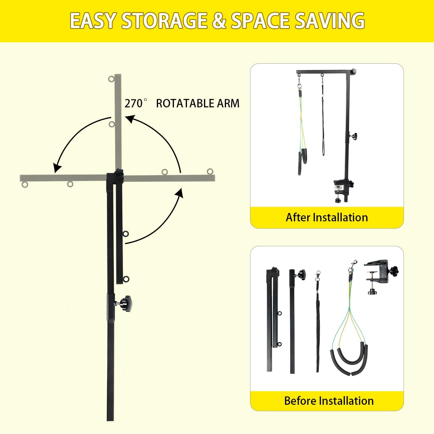 Durable And Adjustable Pet Grooming Table Arm
