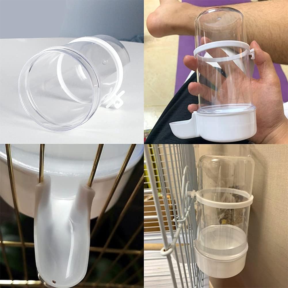 Transparent Water Fountain for Pet Birds