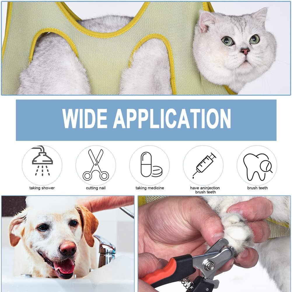 Cat and dog grooming harness nail trimming assist bed