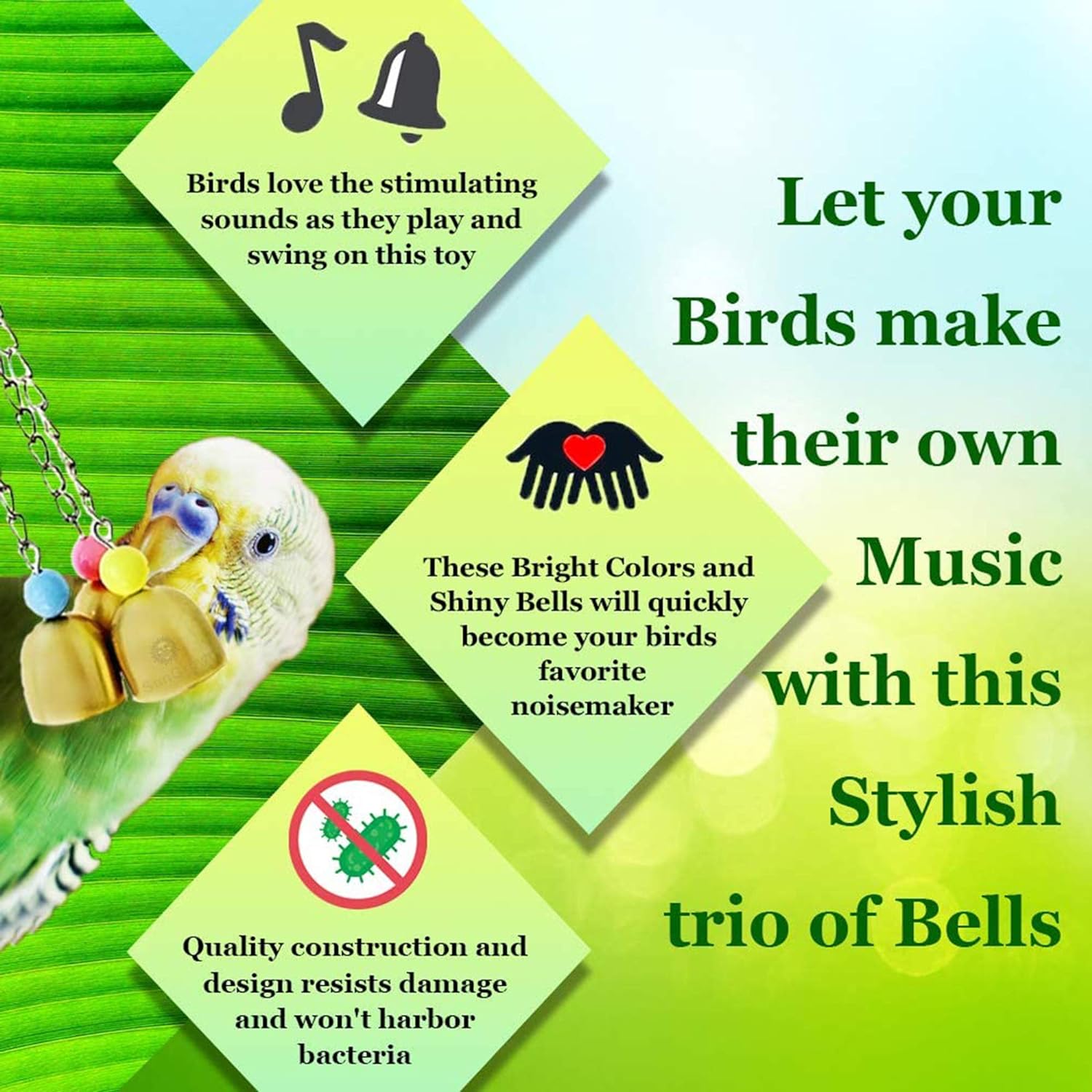 Colorful Parrot Bell Toy