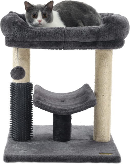 Cozy And Interactive Cat Tree Tower with Scratching Post