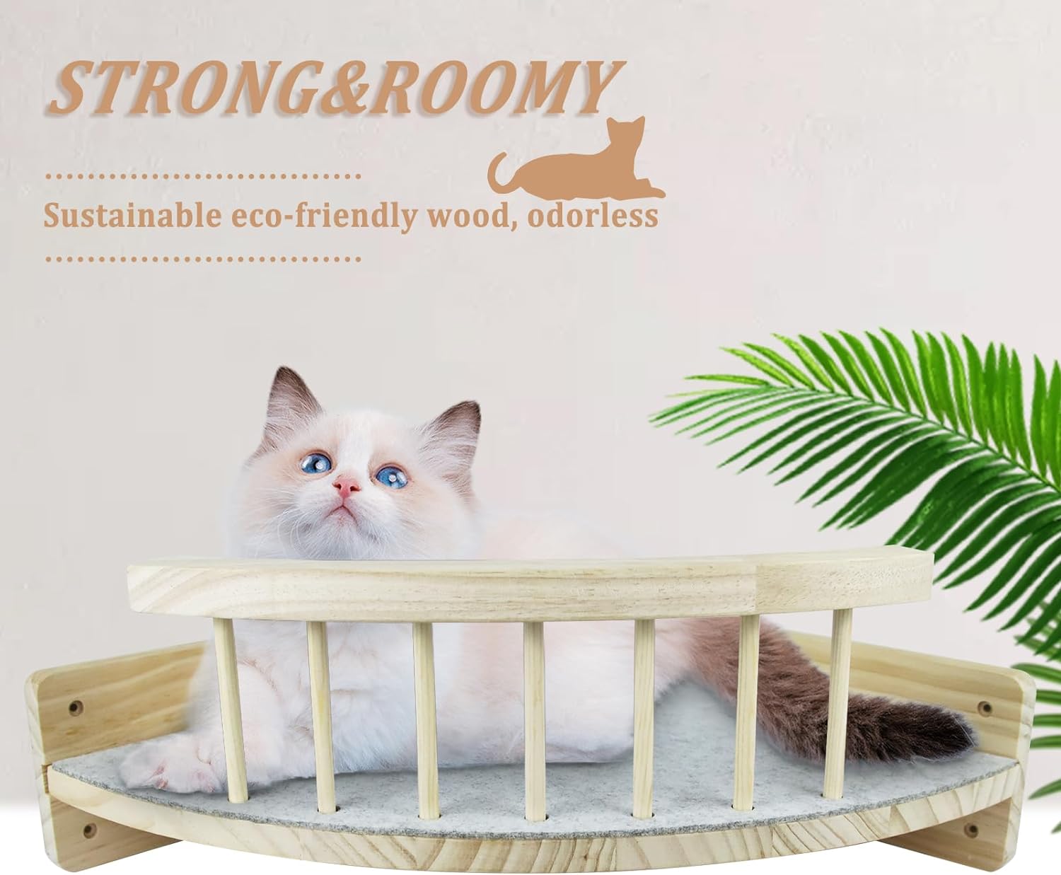 Sturdy And Spacious Cat Wall Shelves