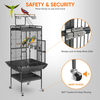 Sturdy And Versatile 61-inch Wrought Iron Bird Cage with Playtop