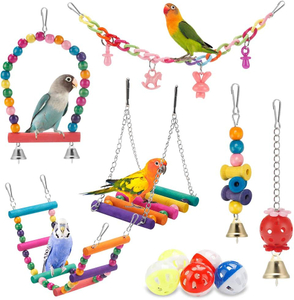 Hanging Standing Hammock Colorful Bird Toy
