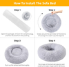 Round Soft Cat Bed for Indoor Use