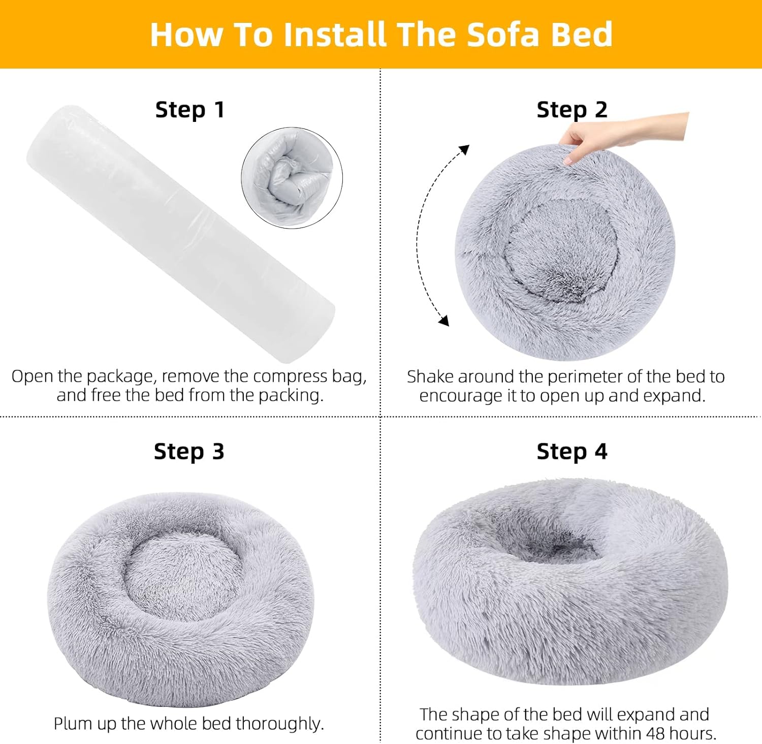 Round Soft Cat Bed for Indoor Use