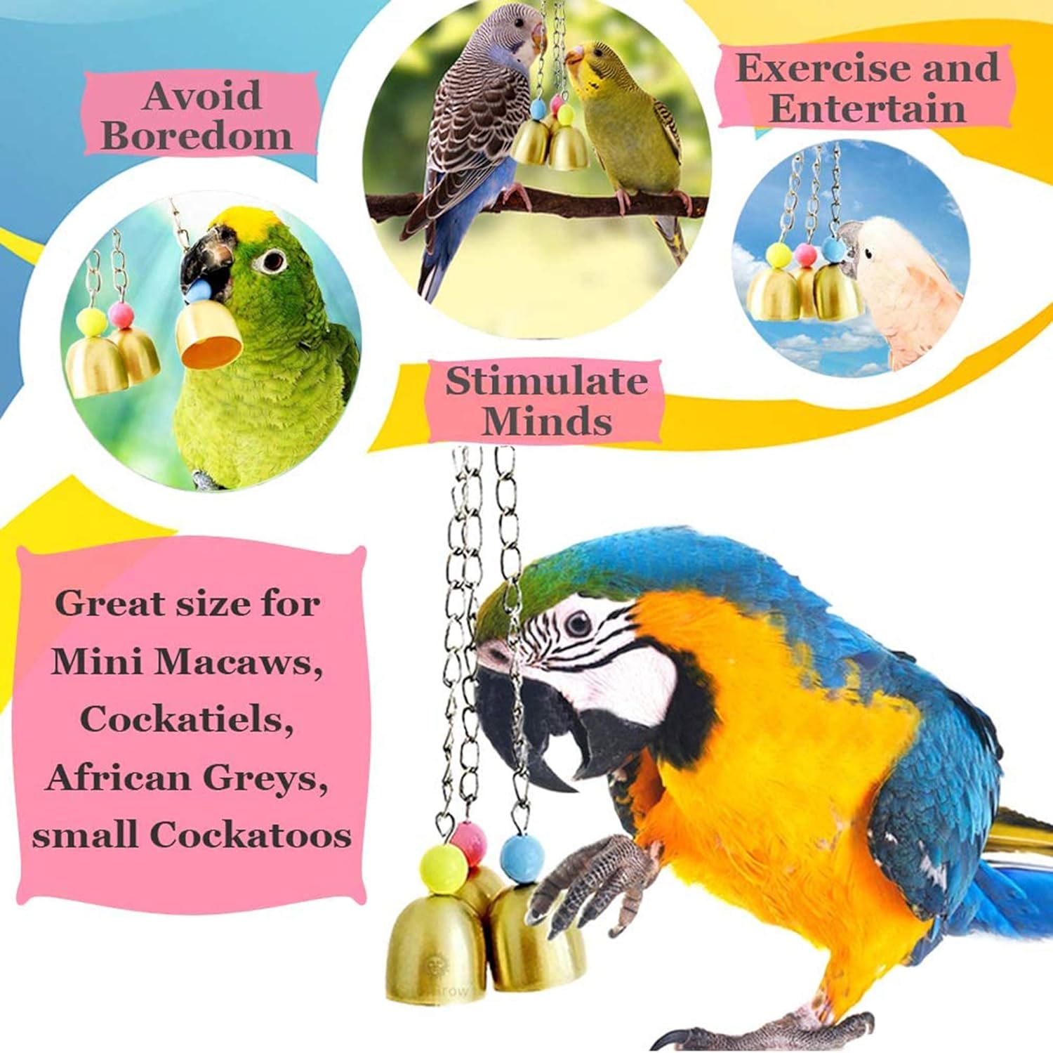 Colorful Parrot Bell Toy