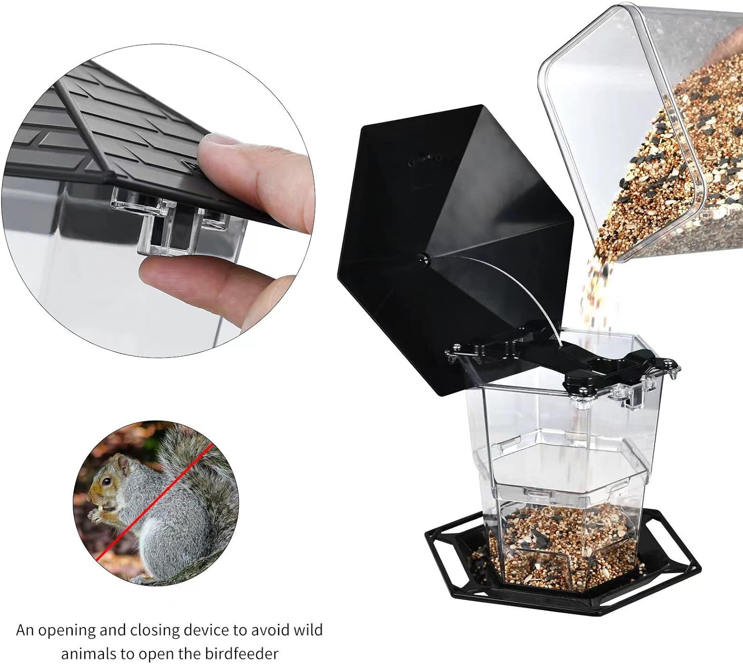 Bird Feeders for Ourside with A Latch Feature