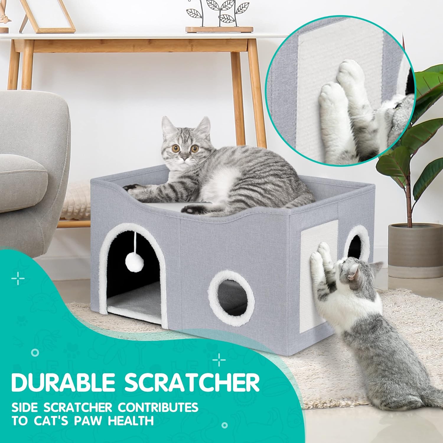 WHKJ Foldable Cat Cave House