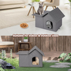 WHKJ Weatherproof Outdoor Cat House with Removable Cushion