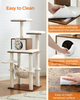 Rustic Brown Multi-Level Cat Tree Tower with Ultra-Soft Plush