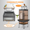 Sturdy And Versatile 61-inch Wrought Iron Bird Cage with Playtop