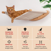 Cat Hammock Wall Mounted Cat Shelf with Two Steps