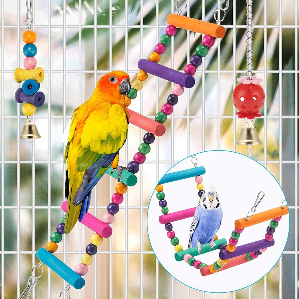 Hanging Standing Hammock Colorful Bird Toy