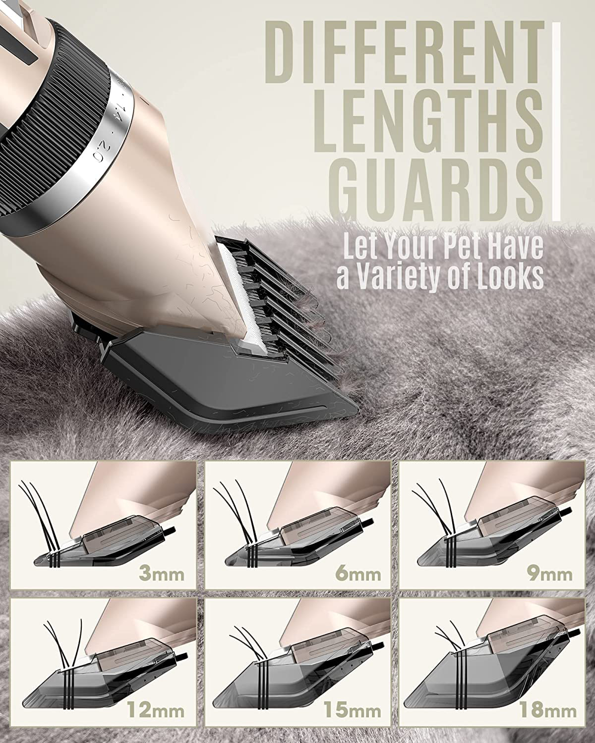 Low Noise Rechargeable Electric Silent Pet Hair Clipper