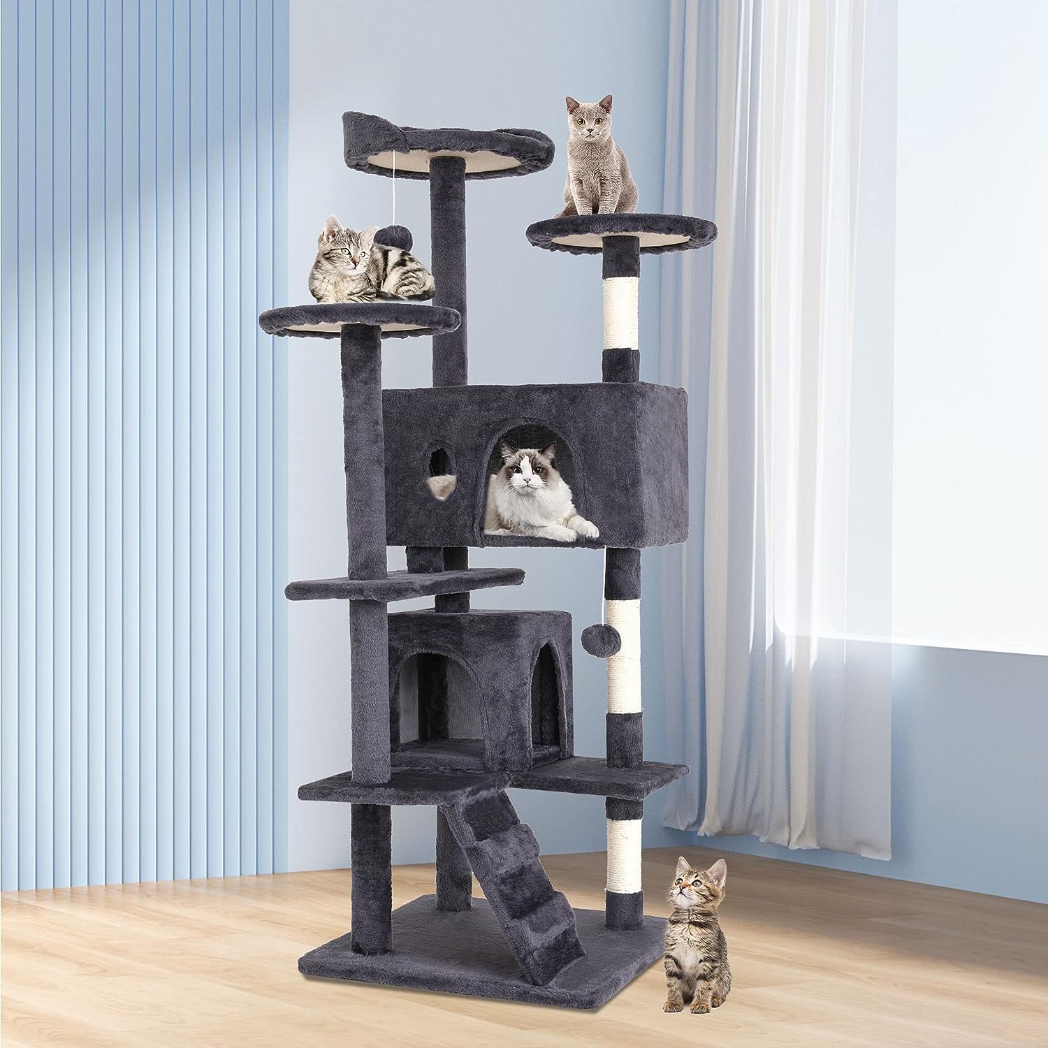 Multi-level Furniture Suitable for Indoor Cat Tree Towers