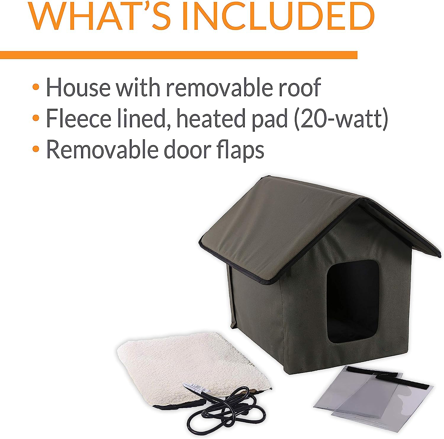 WHKJ Outdoor Heated Cat House