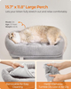 Light Gray 26.4-Inch Cat Tree Tower with Large Perch And 2 Cat Caves