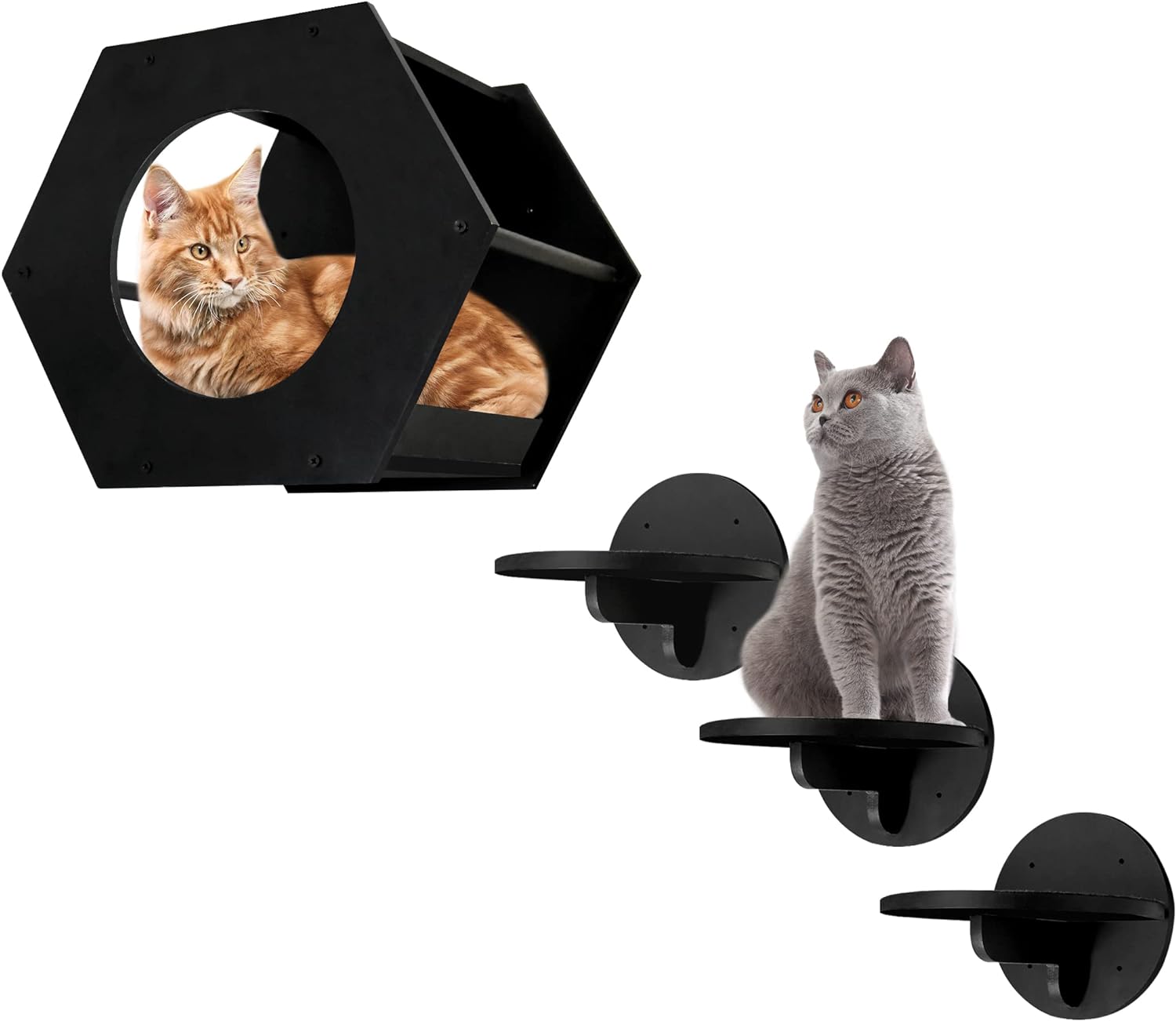 Modern Cat Wall Furniture with Steps And Scratching Pad