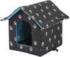 Weatherproof Insulated Cat House with Transparent Curtain