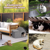 WHKJ Weatherproof Outdoor Cat House with Removable Cushion