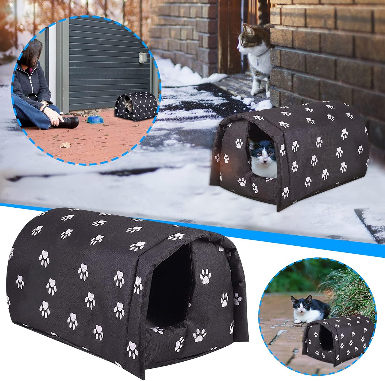 WHKJ Weatherproof Feral Cat House