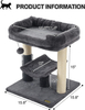 Cozy And Interactive Cat Tree Tower with Scratching Post