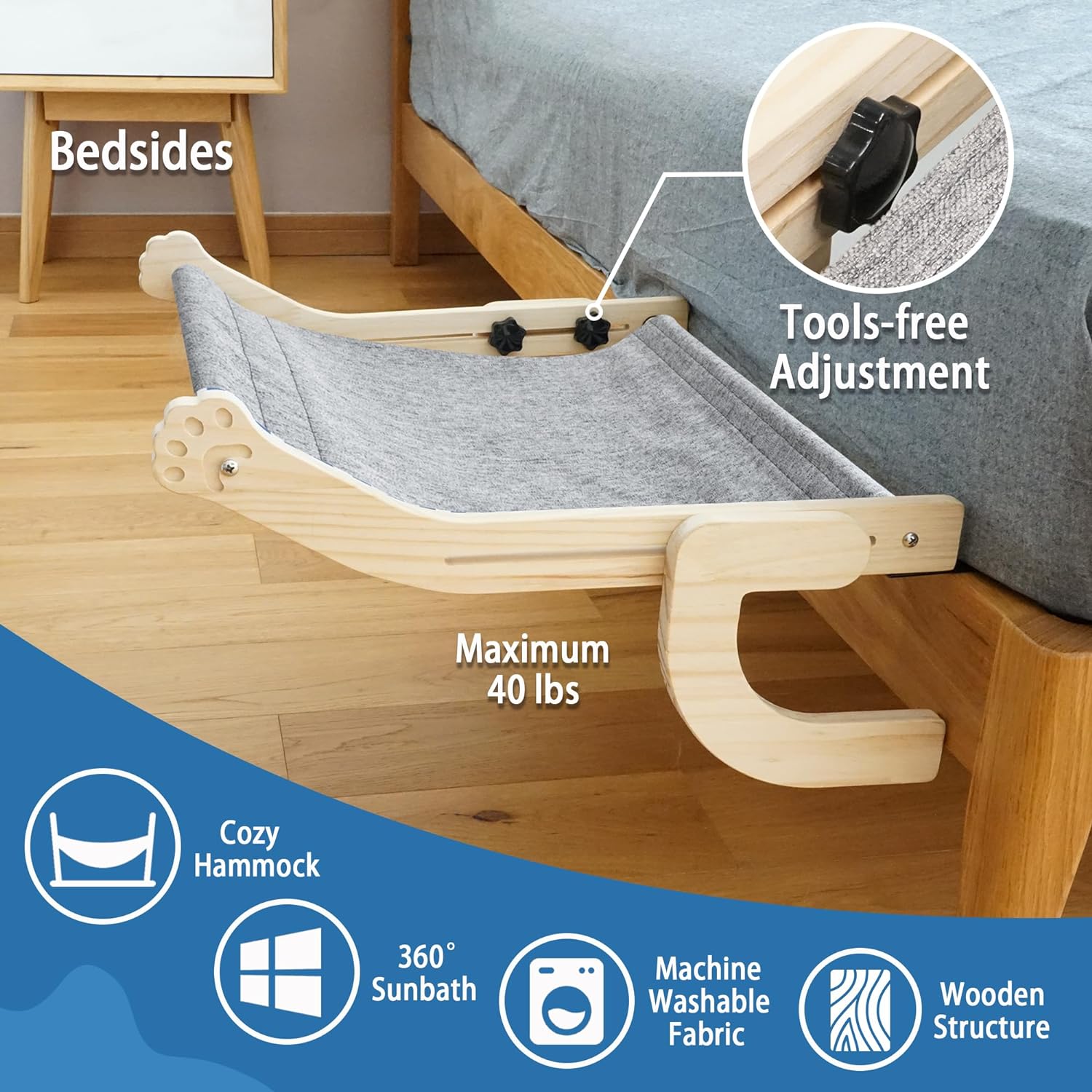 Adjustable Cat Window Perch Hammock