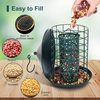 Durable Metal Bird Feeder for Squirrel-Proof Outdoor Hanging, 360° Feeding Area