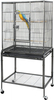 Spacious And Sturdy 53-Inch Wrought Iron Bird Cage with Rolling Stand