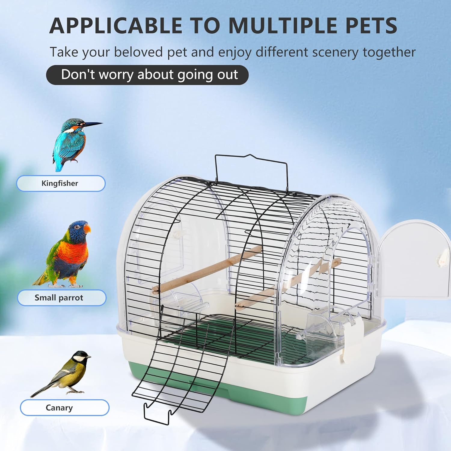 Lightweight Bird Cage Travel Cage with Perch