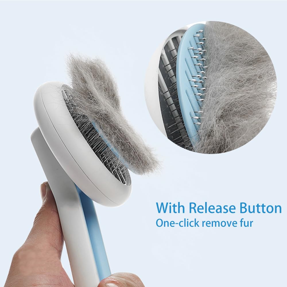 Cat Brush for Shedding And Grooming with Release Button