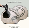 WHKJ Handmade Merino Wool Cat Bed Cave