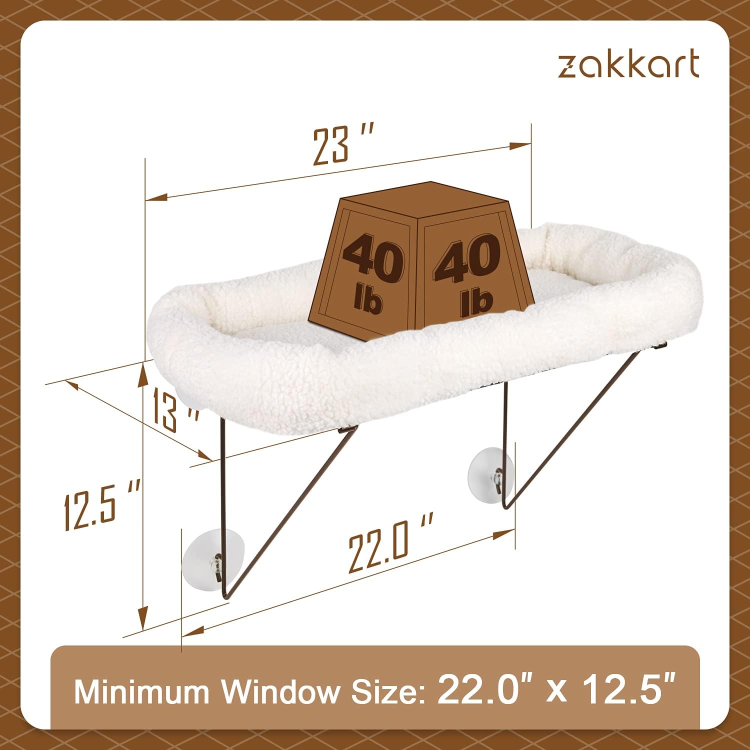 Sturdy Cat Window Perch with Cozy Bed