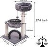 Multi-Level Cat Tree Tower with Scratching Posts And Plush Basket