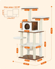Rustic Brown Multi-Level Cat Tree Tower with Ultra-Soft Plush