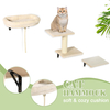 Adjustable Cat Wall Furniture Set with Scratching Post