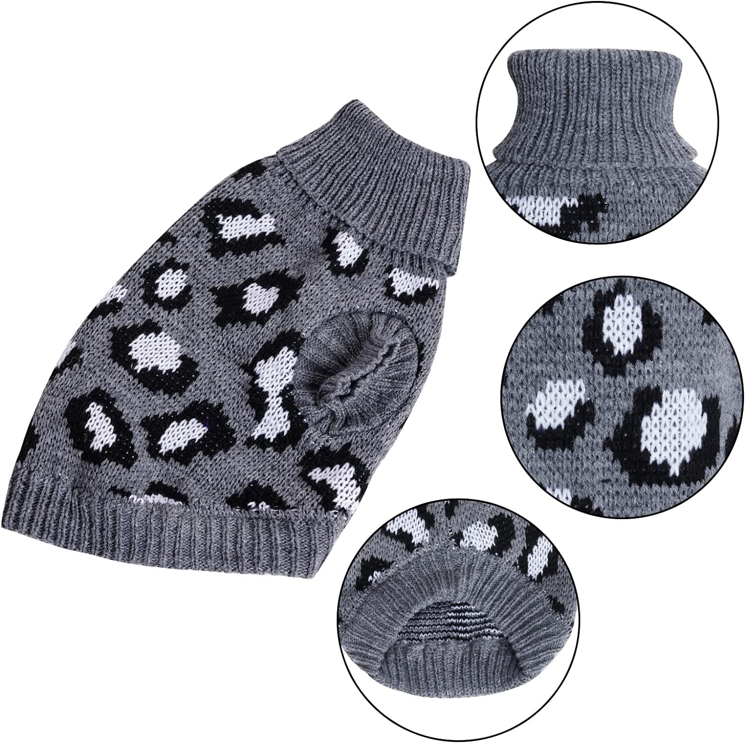 Leopard Knitted Winter Sweater for Cats And Small Dogs