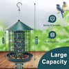 Durable Metal Bird Feeder for Squirrel-Proof Outdoor Hanging, 360° Feeding Area
