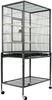 Spacious And Sturdy 53-Inch Wrought Iron Bird Cage with Rolling Stand