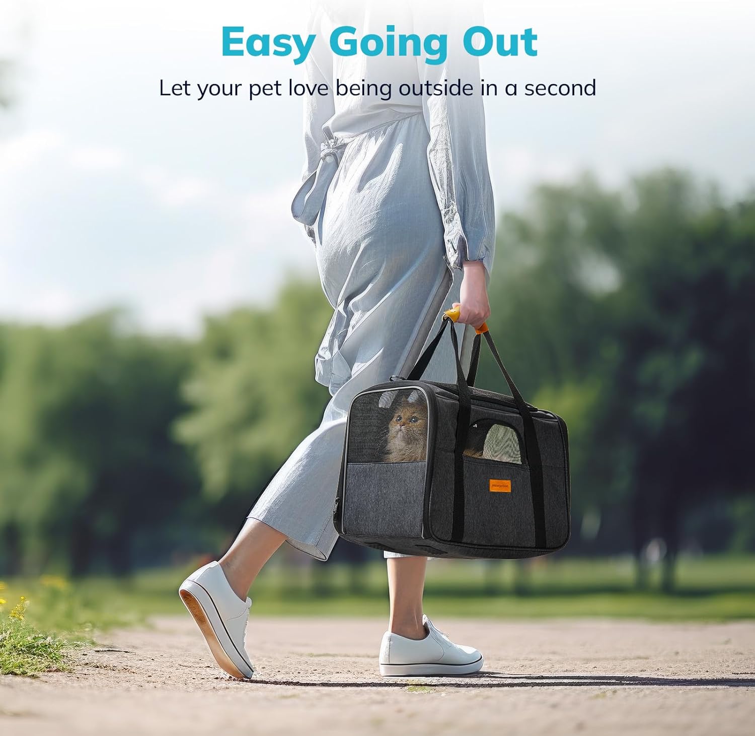 Portable Pet Carrier for Medium-sized Pets