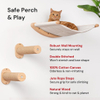 Cat Hammock Wall Mounted Cat Shelf with Two Steps