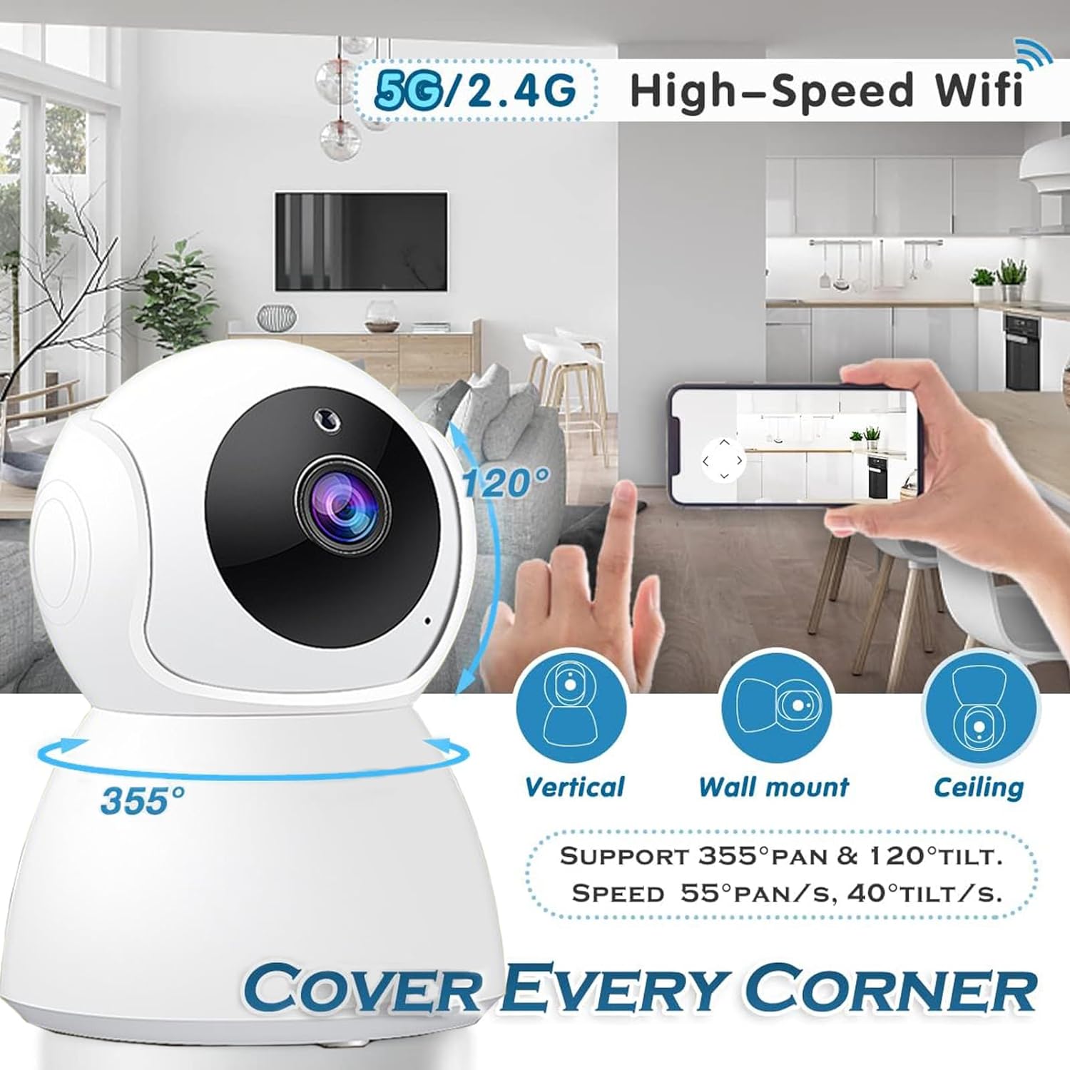 Indoor Pan/Tilt Smart Security Camera
