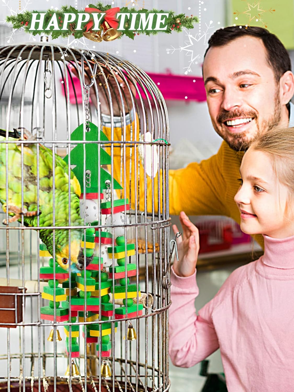 Large Christmas Tree Shaped Bird Toy