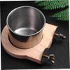Stainless Steel Hanging Bird Feeder And Waterer Set for Cage