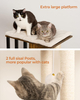 Rustic Brown 3-Tier Cat Tree Tower Condo with Sisal Scratching Posts