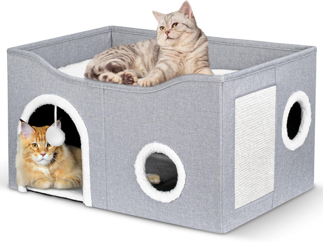 WHKJ Foldable Cat Cave House