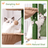 Cute Cactus Cat Tree with Private Condo And Scratching Posts