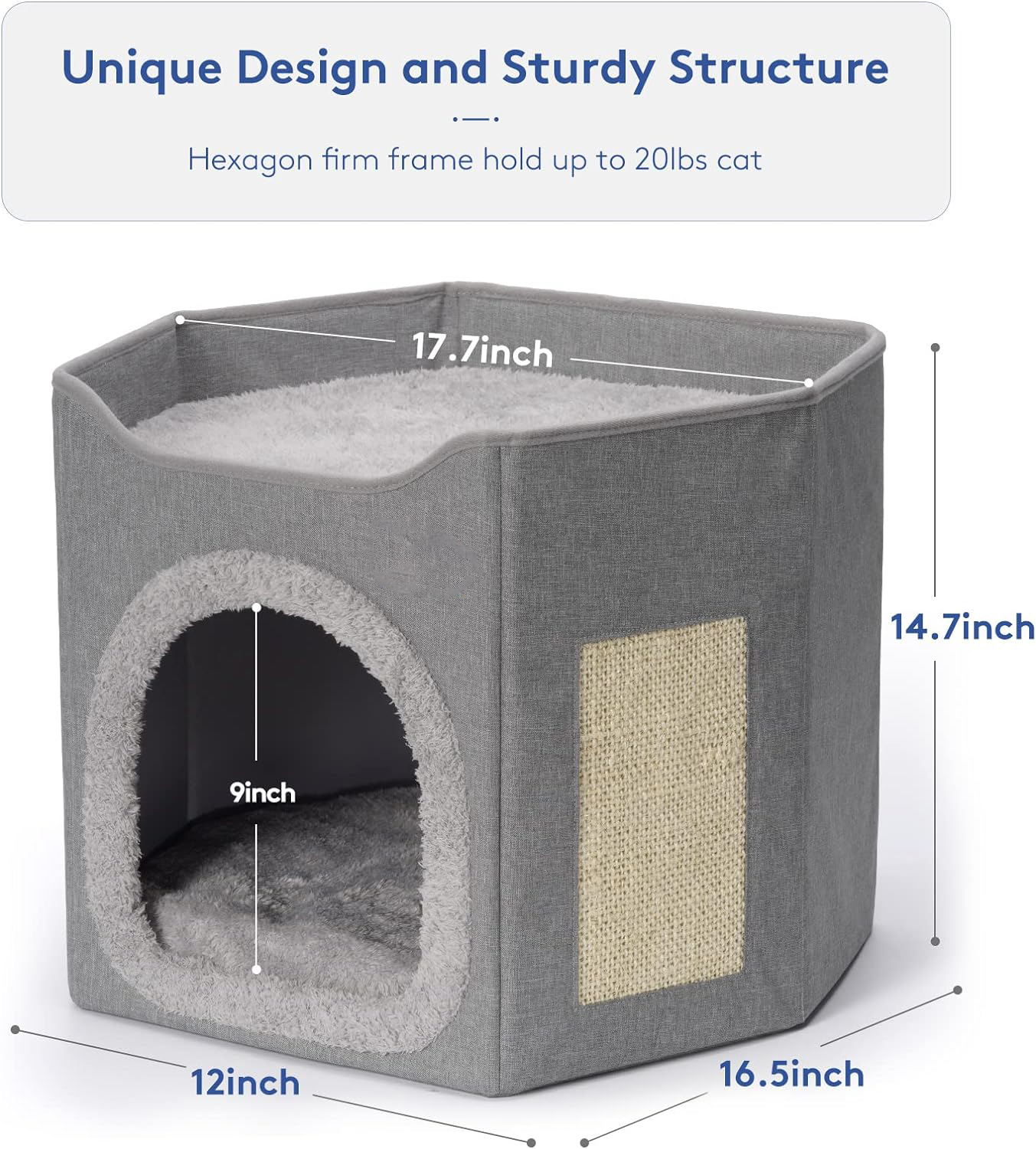 WHKJ Hexagon Cat House Bed