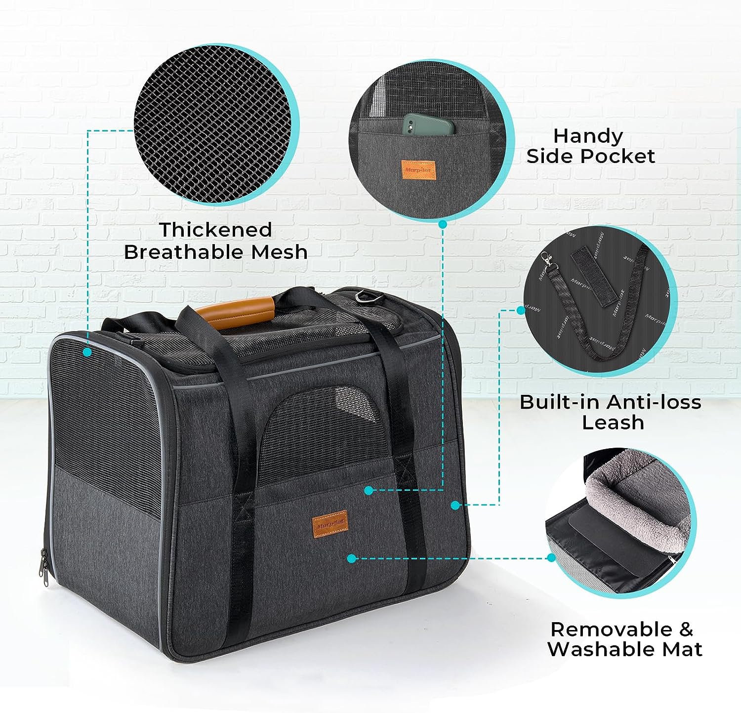 Portable Pet Carrier for Medium-sized Pets